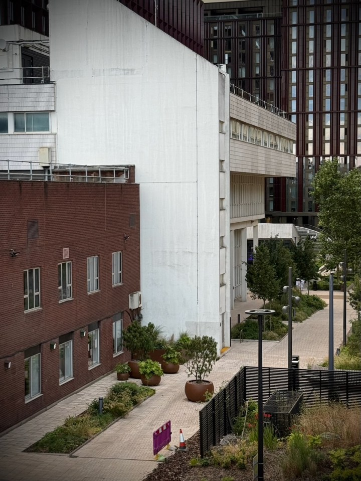 Back of Manchester Technology Centre and Circle Square buildings
