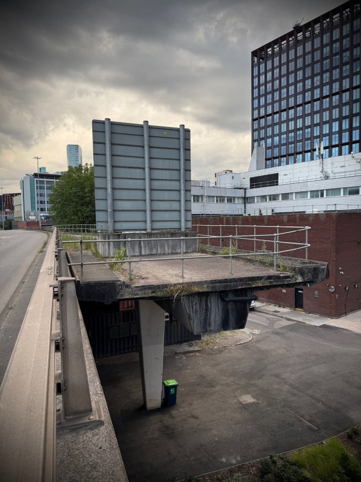 What remains of the unfinished slip road