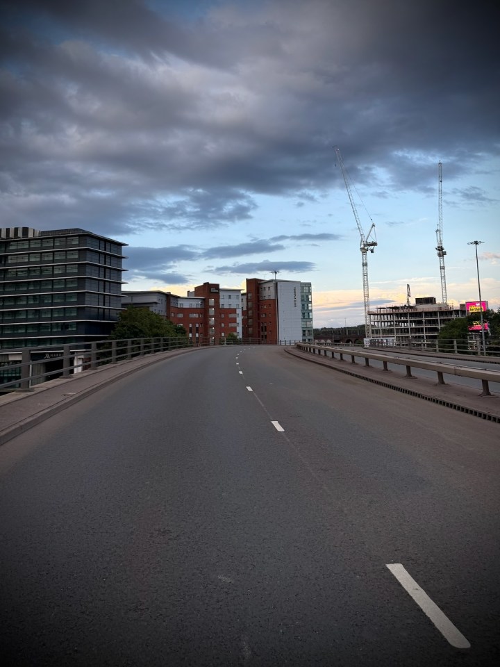 Bridge over Downing Street Junction, edge of former BT build on left