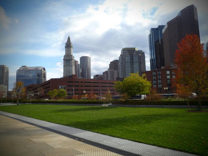 Rose Fitzgerald Kennedy Greenway on top of Boston's Interstate 93 tunnel